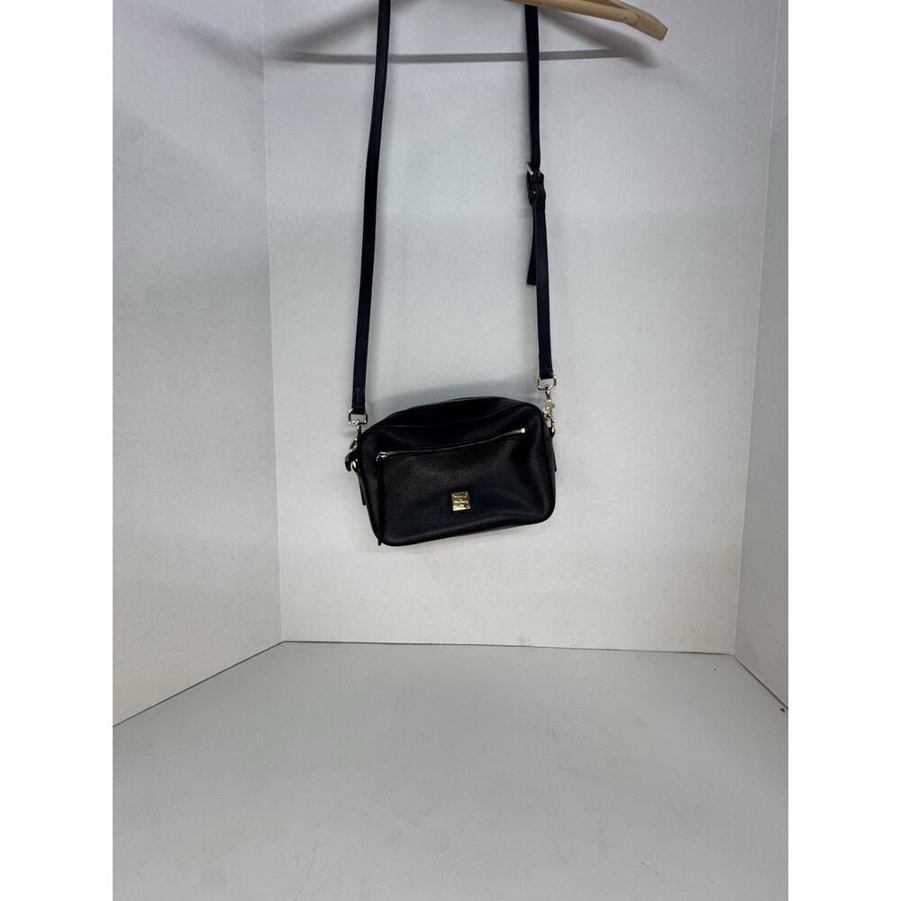 Dooney & Bourke Pebble Leather Small Zip Crossbody Bag - Black